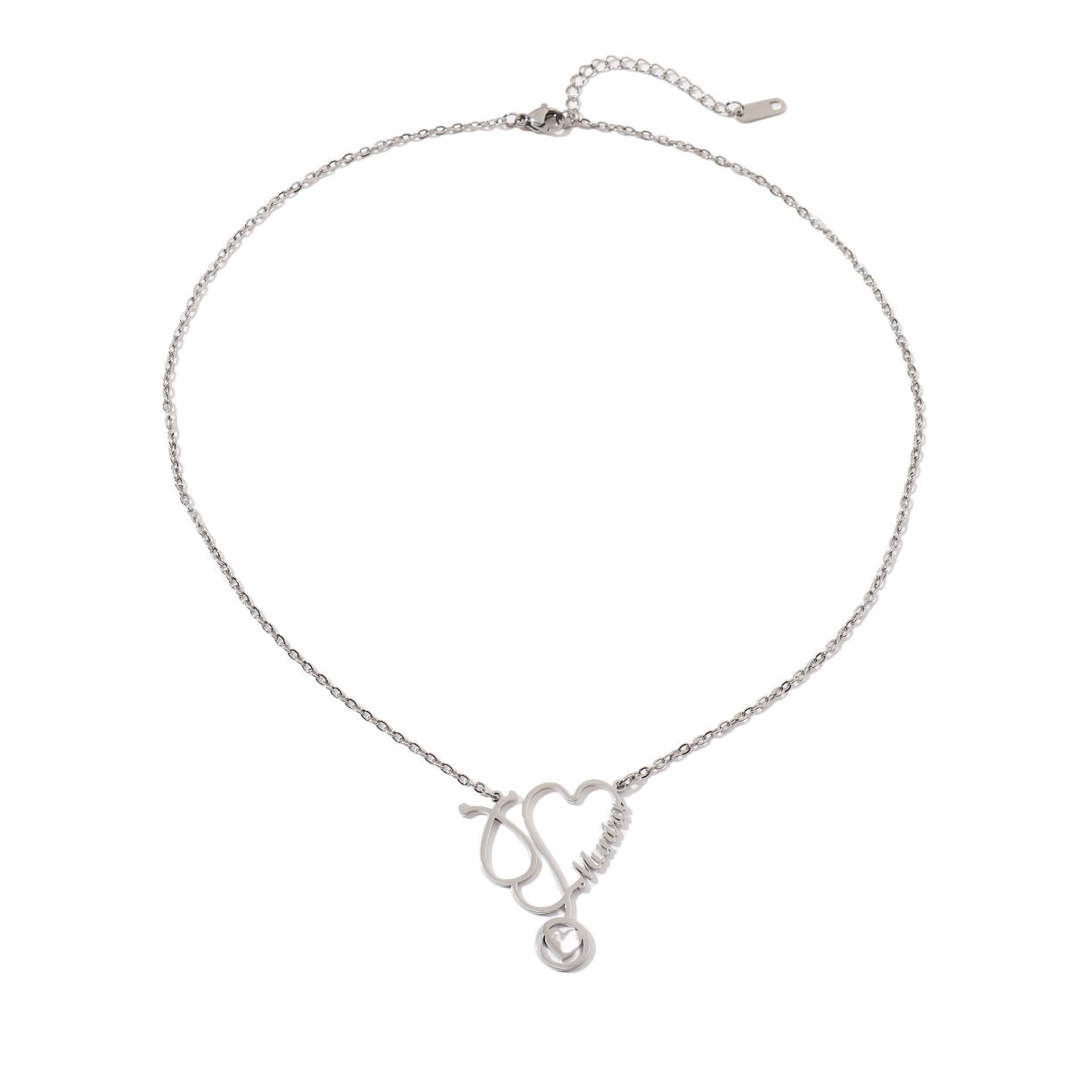 Custom Name Necklaces in Stethoscope Shape Gifts for Doctors and Nurses
