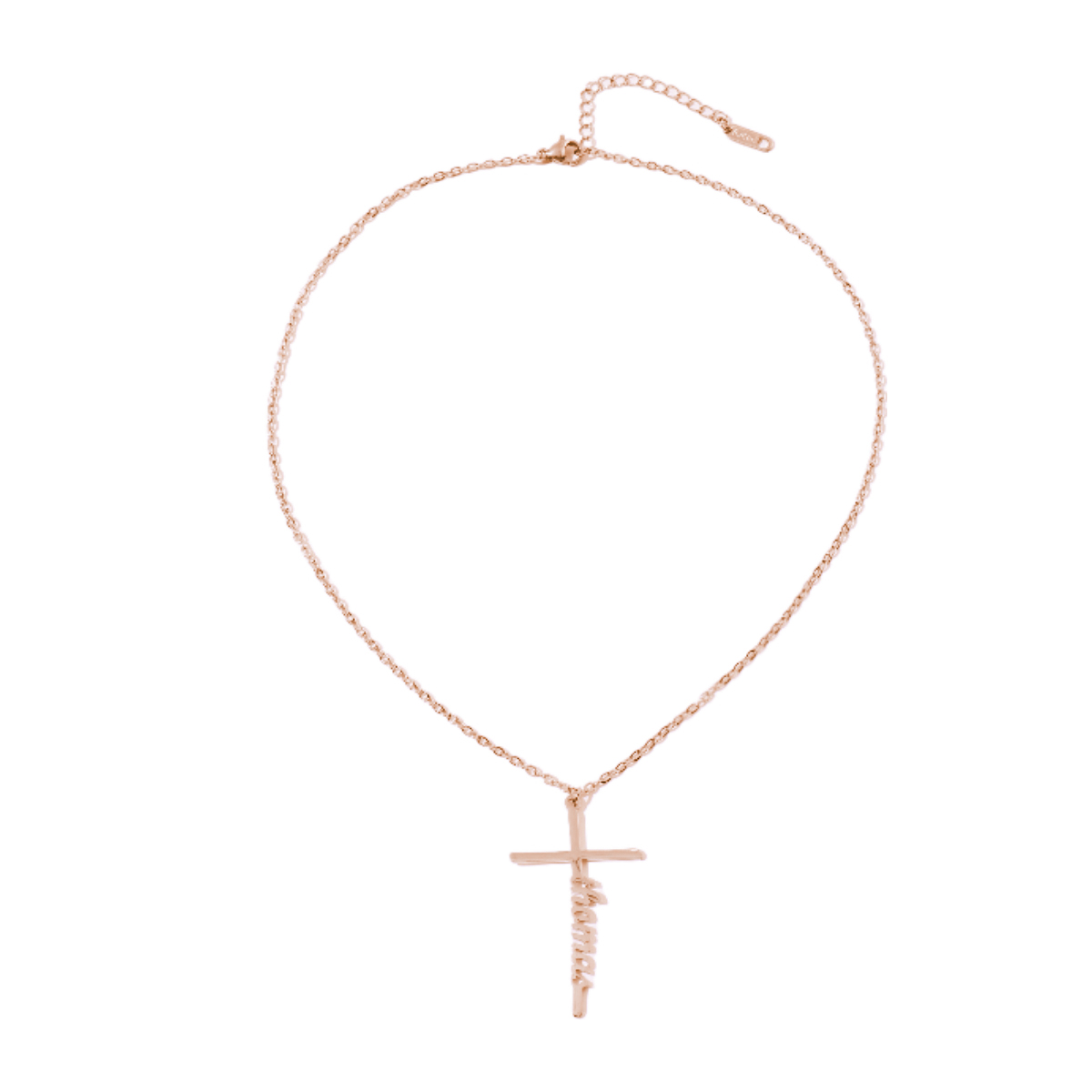Custom Name Necklaces in Four Style with Crosses