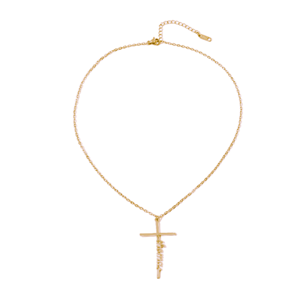 Custom Name Necklaces in Four Style with Crosses