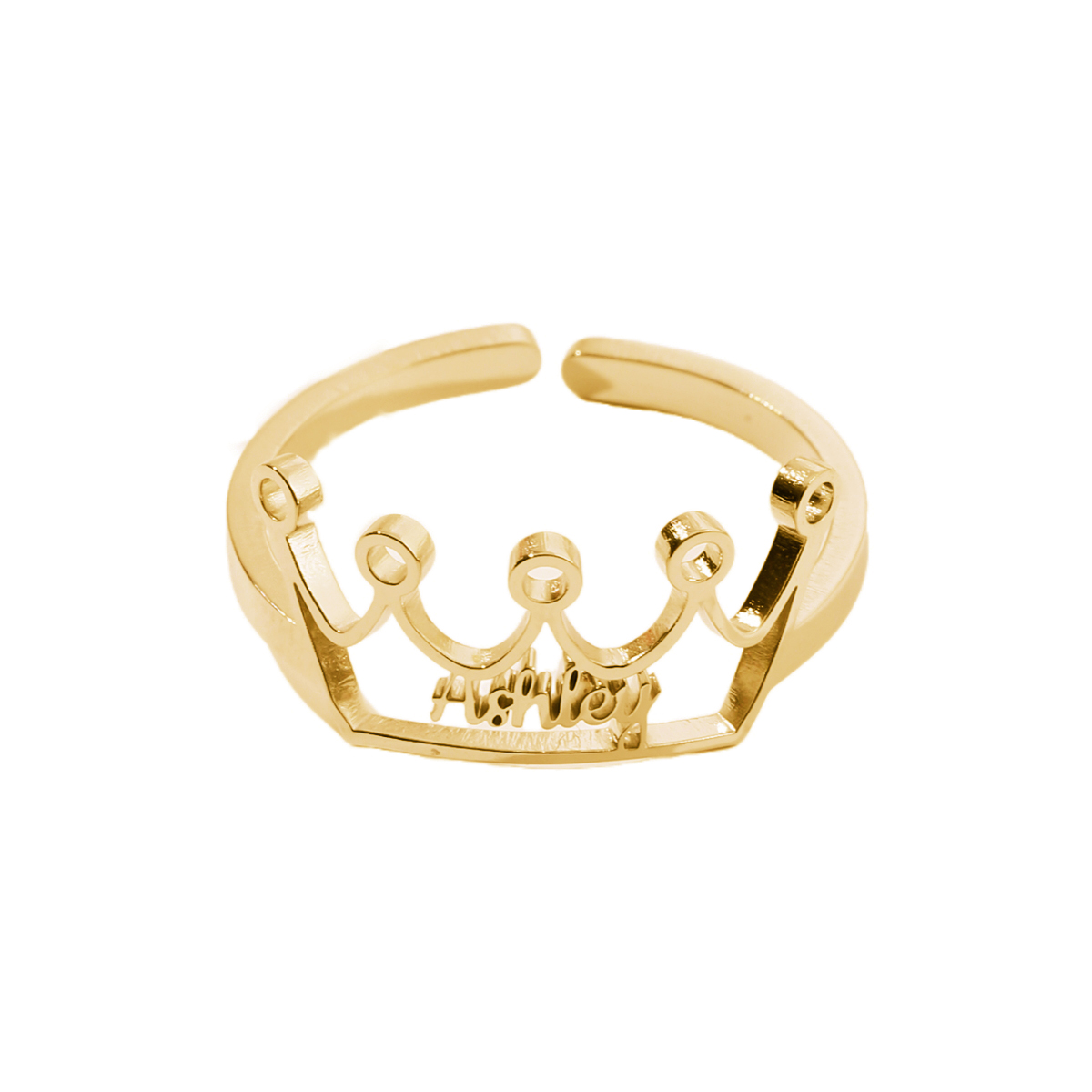 Custom Crown shaped Name Rings