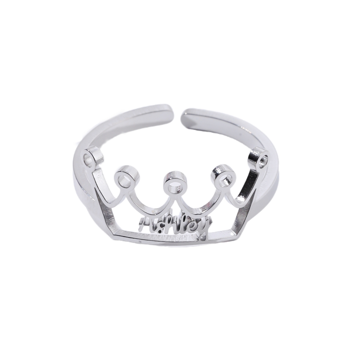 Custom Crown shaped Name Rings