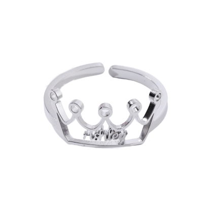 Custom Crown shaped Name Rings