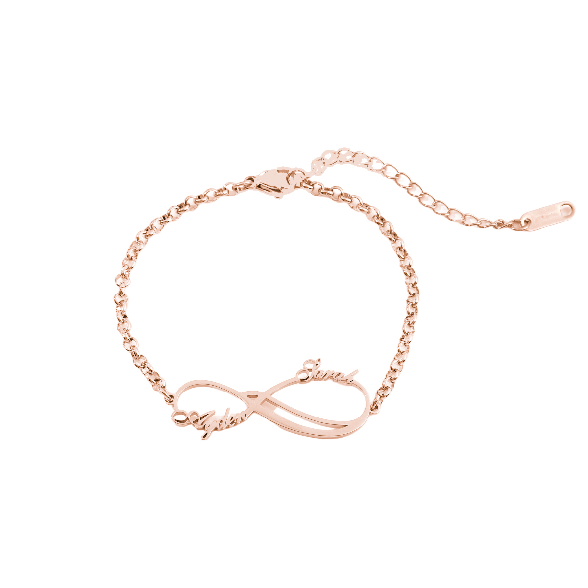 Infinite Loop Custom Double Name Bracelets and Ankle