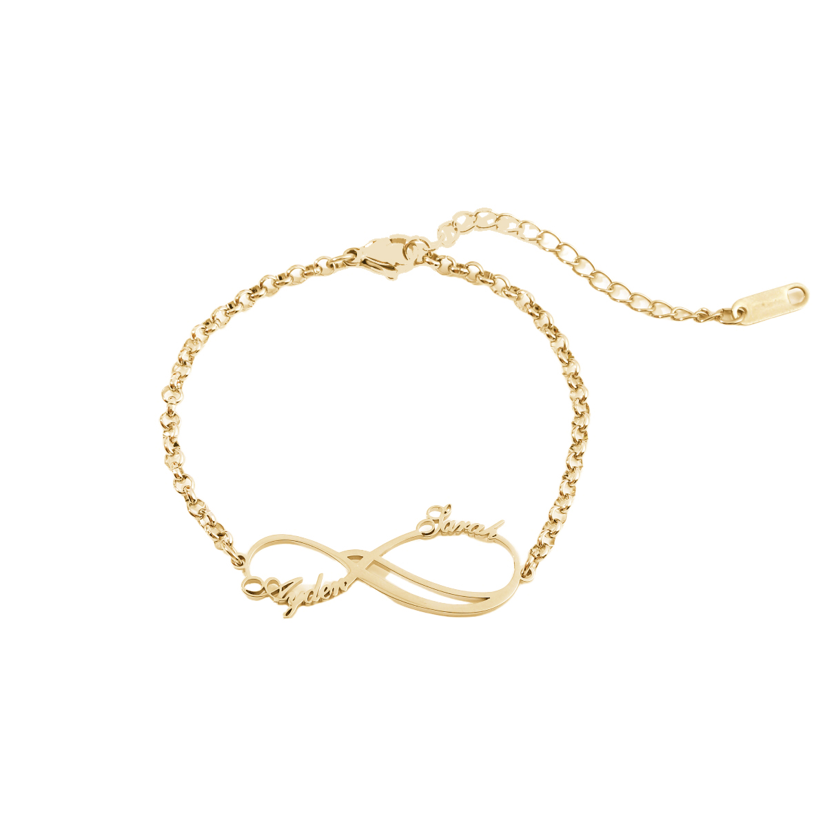 Infinite Loop Custom Double Name Bracelets and Ankle
