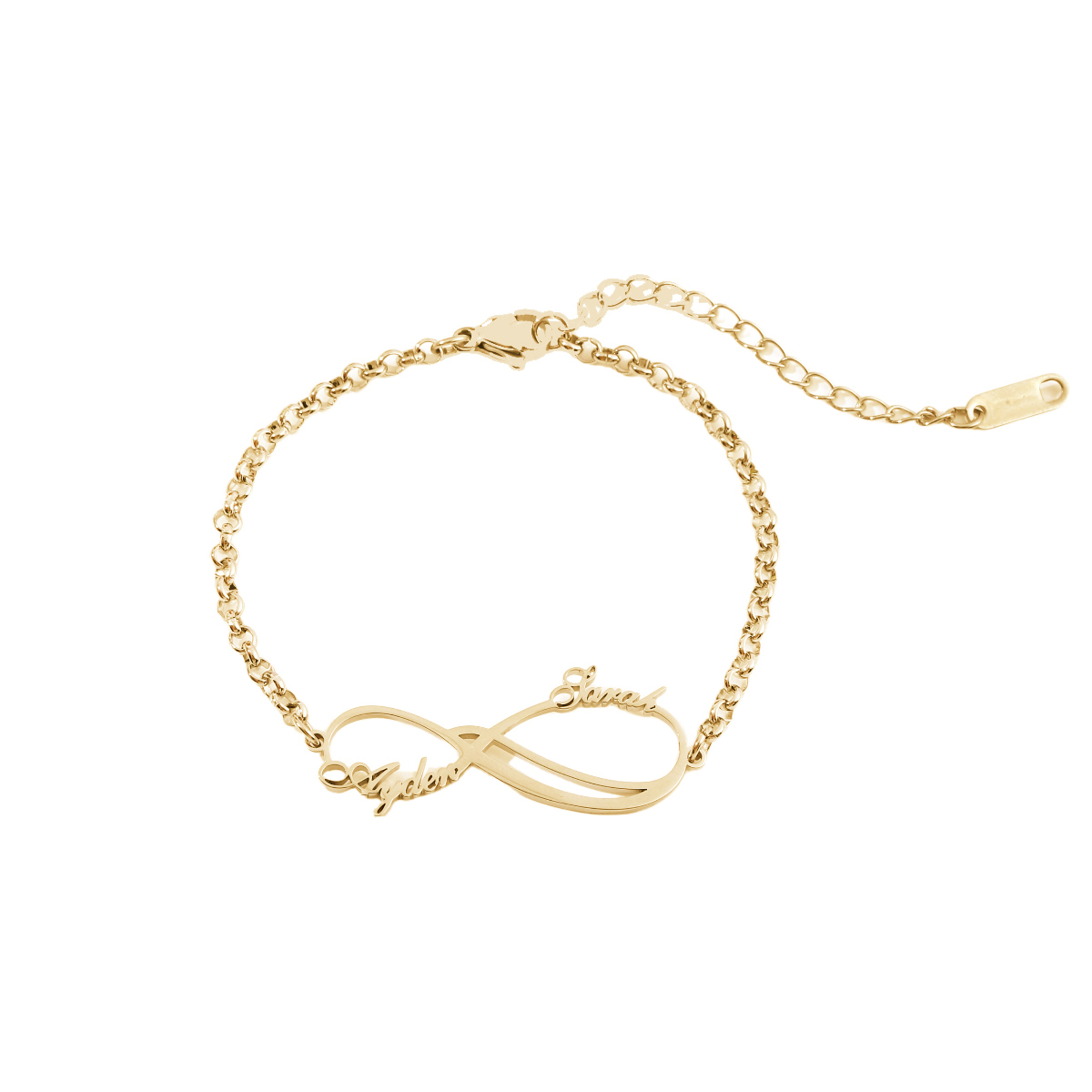 Infinite Loop Custom Double Name Bracelets and Ankle