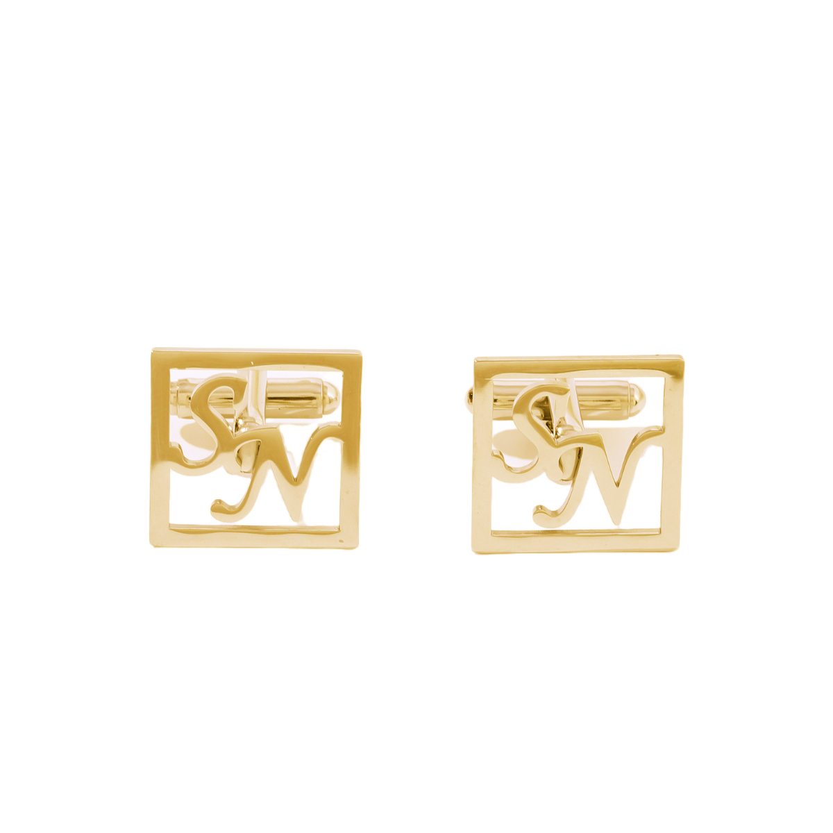 Custom Square shaped Letter Cufflinks