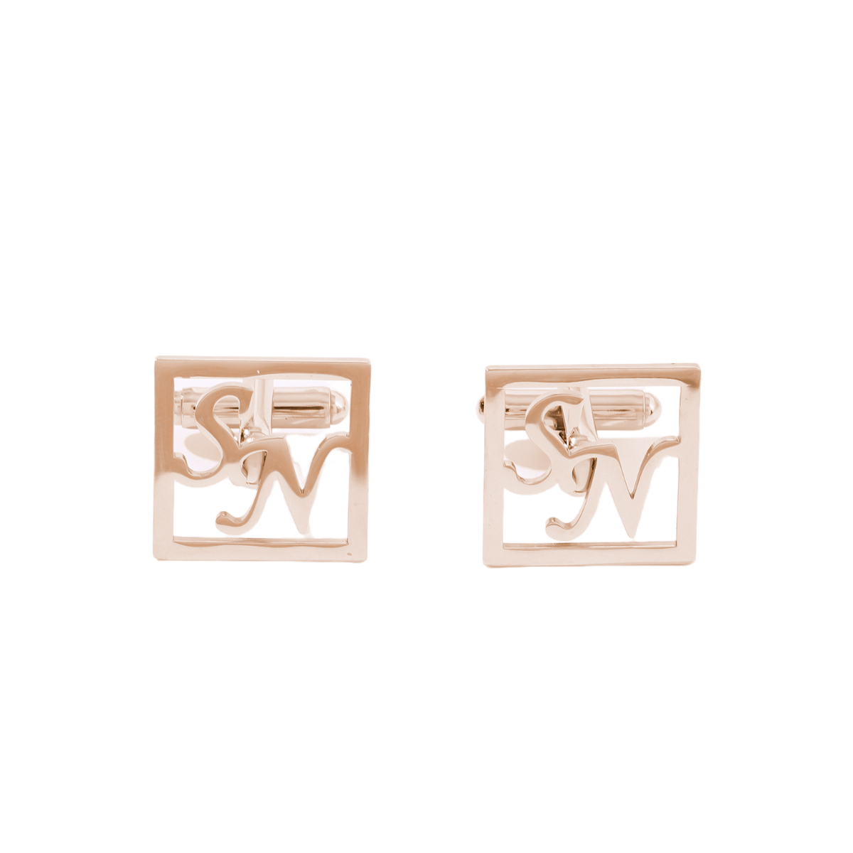 Custom Square shaped Letter Cufflinks