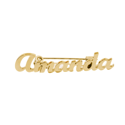 Simple Customized Name Brooches