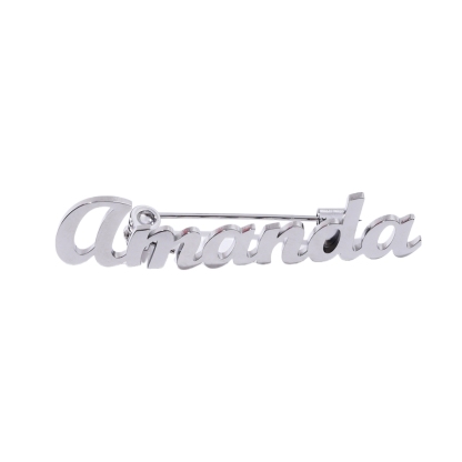 Simple Customized Name Brooches