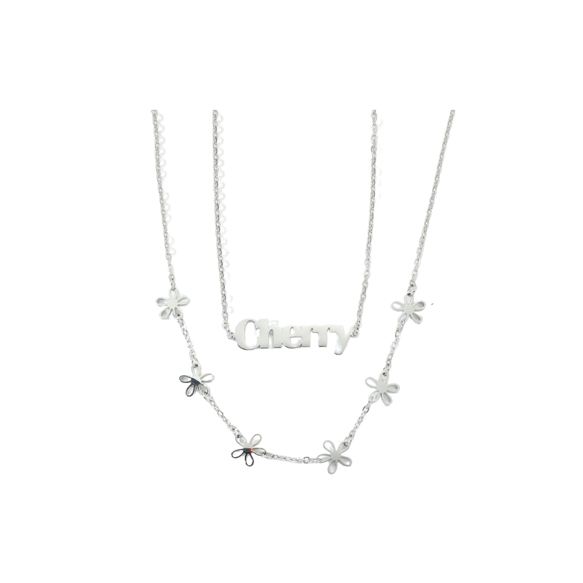 Custom Name Double-layer Flower Waist Chain 