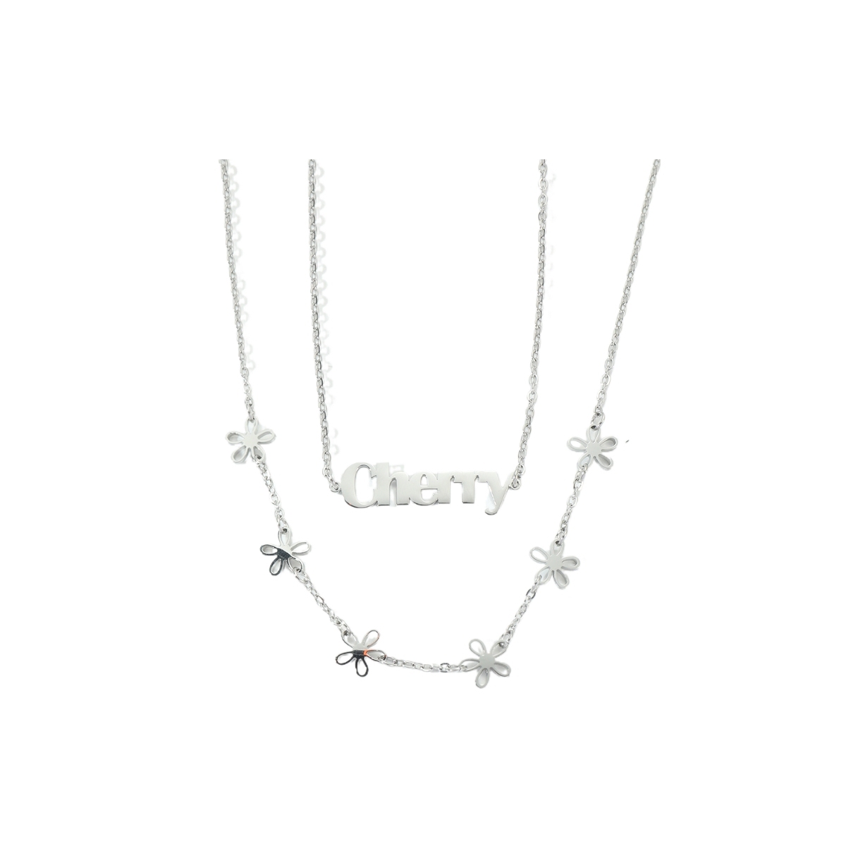 Custom Name Double-layer Flower Waist Chain