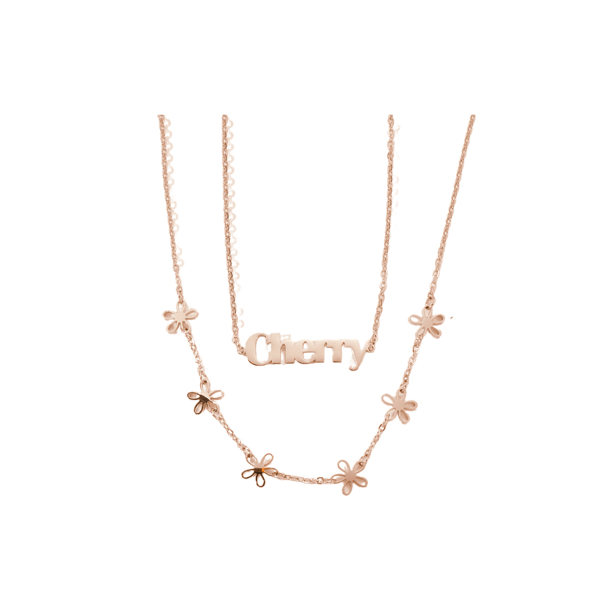 Custom Name Double-layer Flower Waist Chain