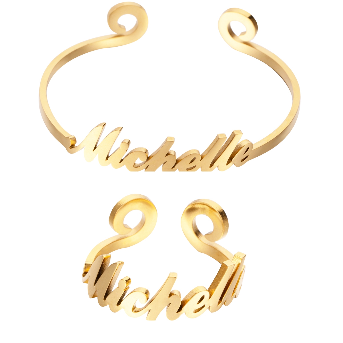 "Black Myth: Wukong" Custom Name Jewelry Set with Golden Hoop 2Styles