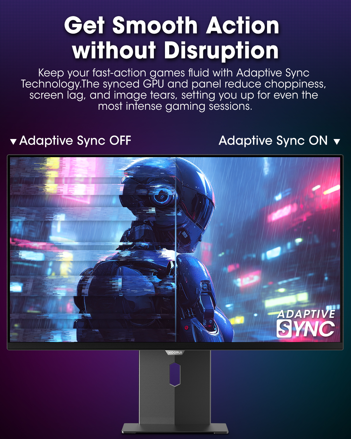 KOORUI Stellux 27’’ QD-OLED 240Hz Gaming Monitor, QHD 1440P Display with AdaptiveSync, 0.03ms (GtG), HDR True Black 400, HDMI 2.1 & DisplayPort, Tilt/Height/Swivel Stand, S2721XO