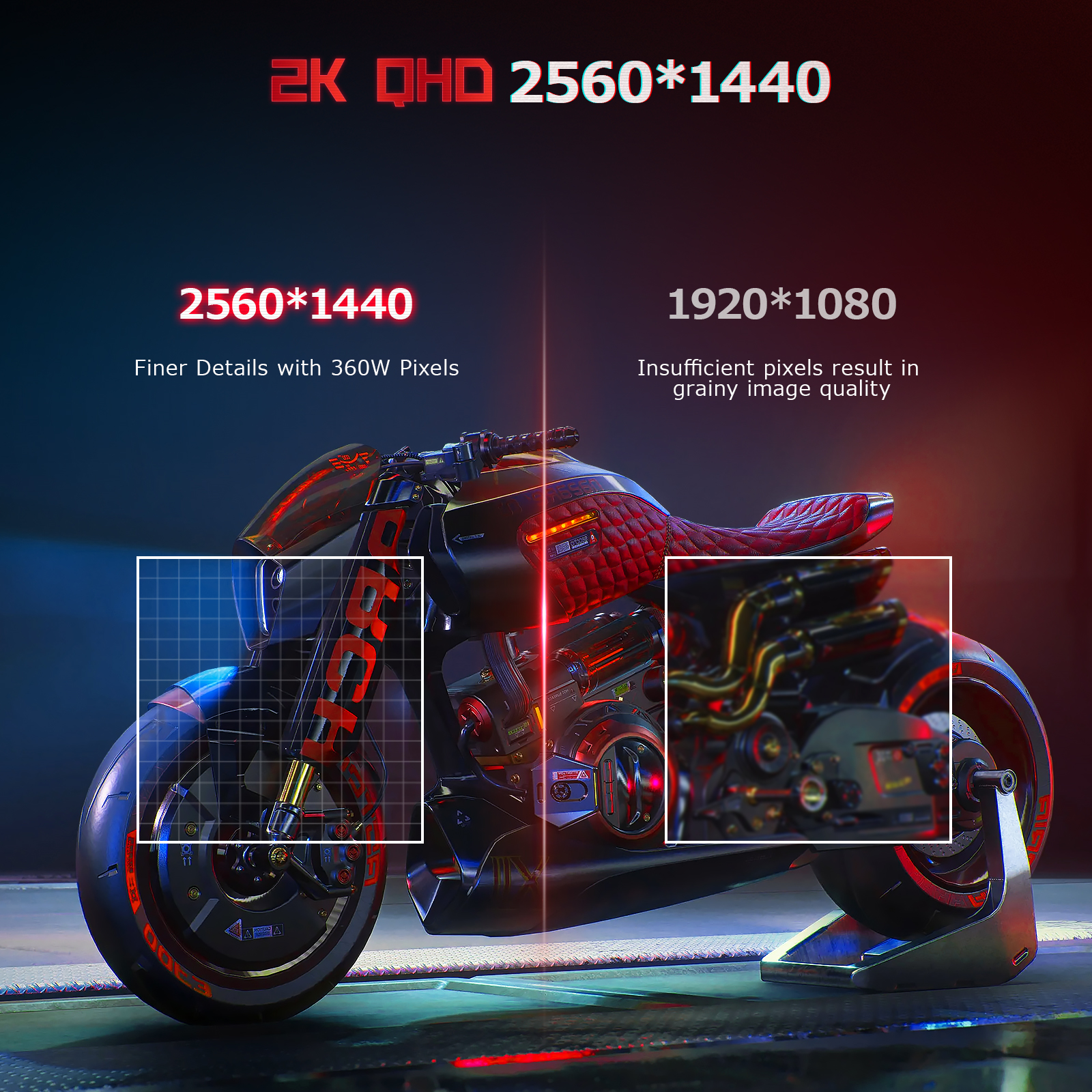 KOORUI 27 Inch Gaming Monitor, QHD 200Hz 1ms IPS Display with Adaptive Sync & HDR 400 | 95% DCI-P3 Color Accuracy | HDMI 2.1/DP 1.4 Ports | VESA Mount Compatible | Anti-Flicker Low Blue Light (G2721P)