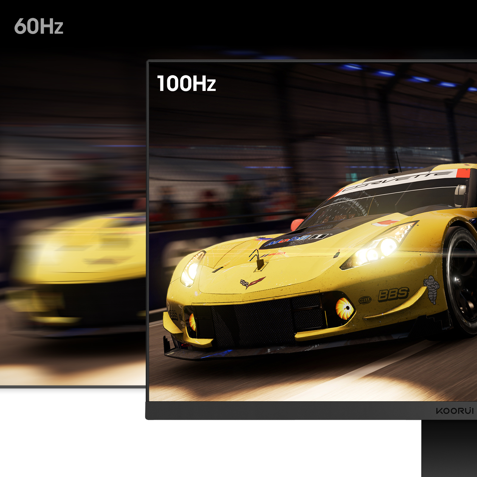 KOORUI 22 inch Computer Monitor,100Hz FHD 1080P PC Desktop Gaming Monitors for Computer,Build-in Speakers,Adaptive Sync,HDMI VGA Ports