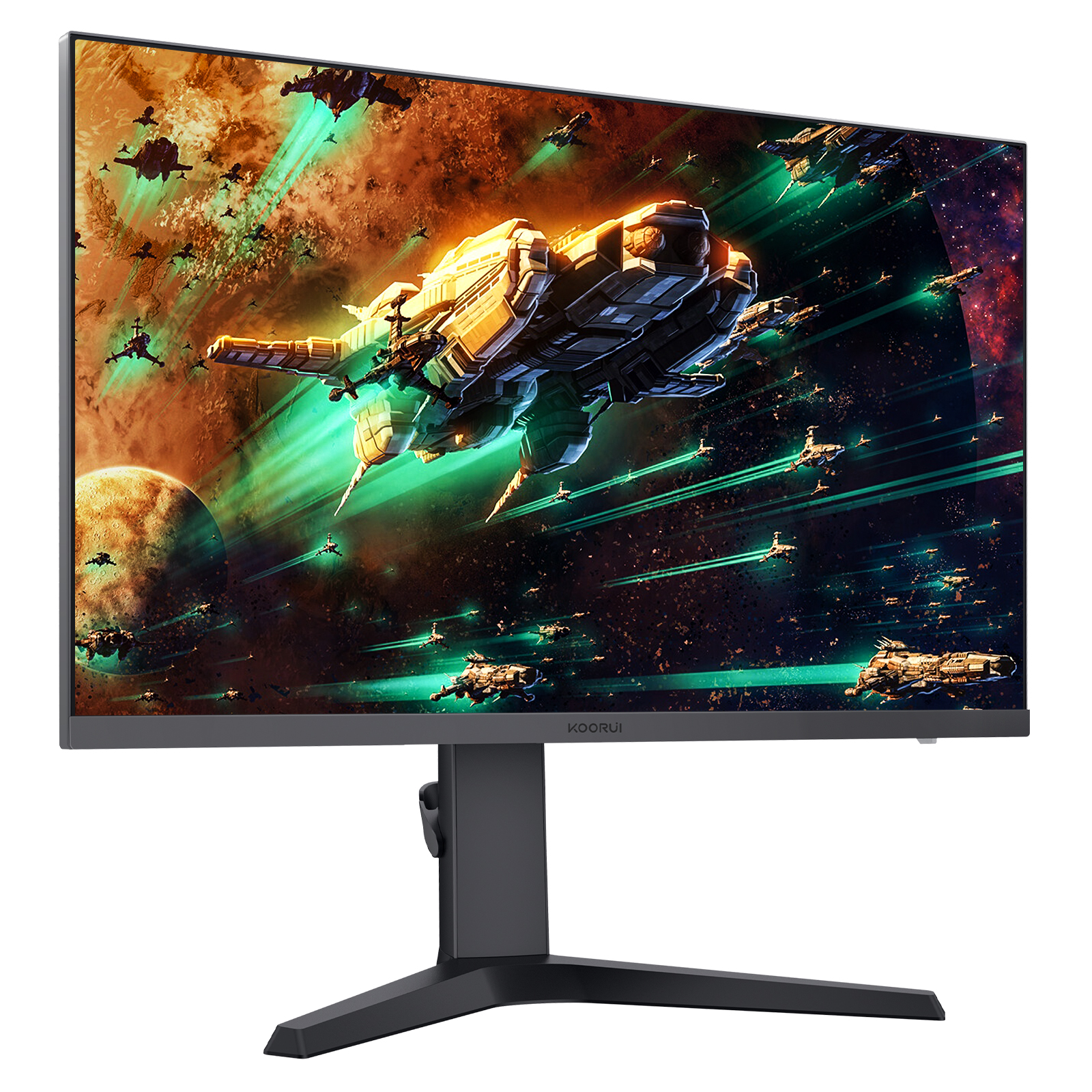 KOORUI 27 inch Gaming Monitor - WQHD (2560x1440) Computer Monitors, 240Hz, 1ms, Extreme Low Motion Blur, Adaptive Sync, HDR400, HDMI DisplayPort, VESA Mountable, Black 27E3QK