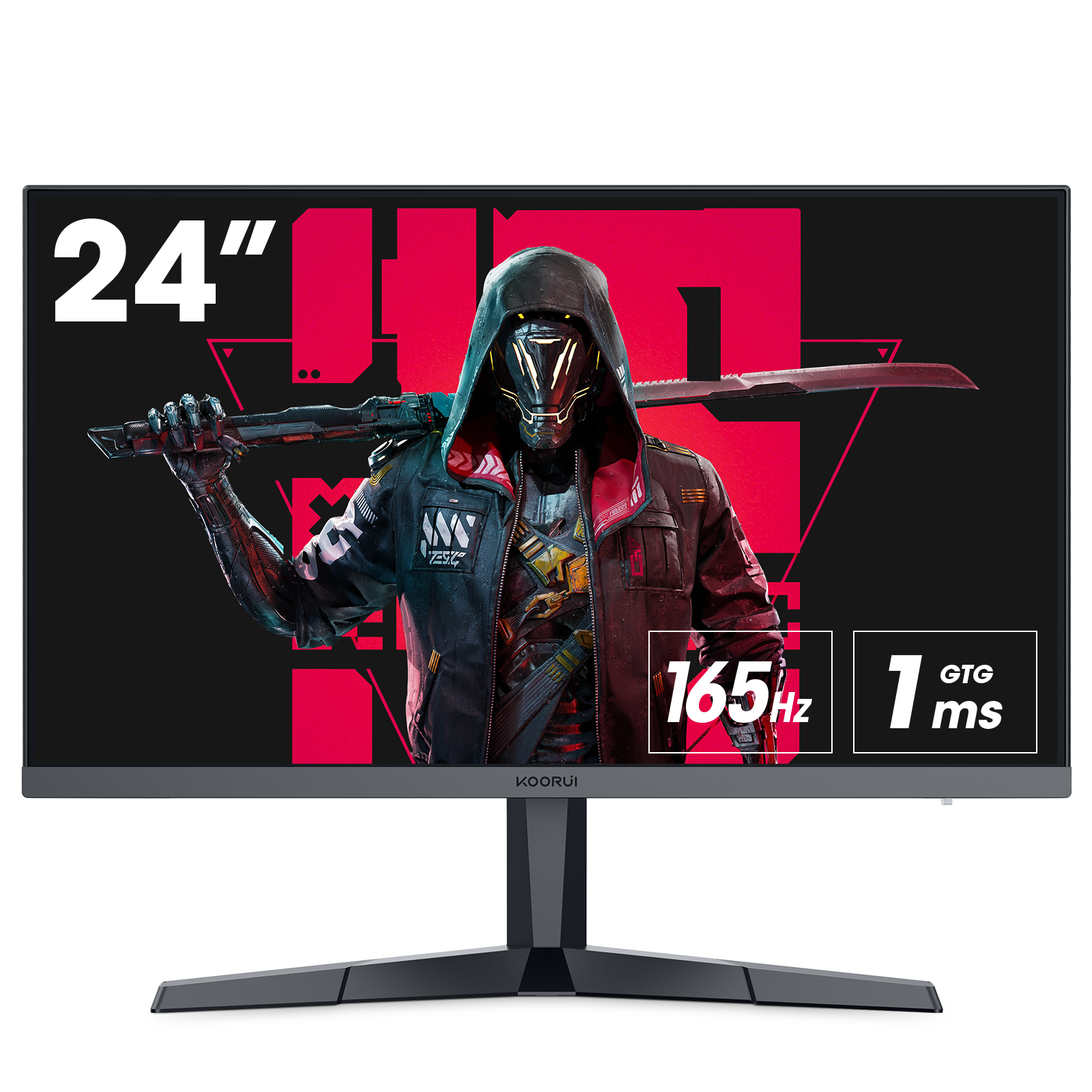 KOORUI 24" Fast IPS 165Hz 1ms(GTG) Gaming Monitor,FHD 1920x1080 99% sRGB FreeSync(G-Sync Compatible) Ultra Slim Frame, VESA Mountable (HDMI, DisplayPort) 24E3-Koorui