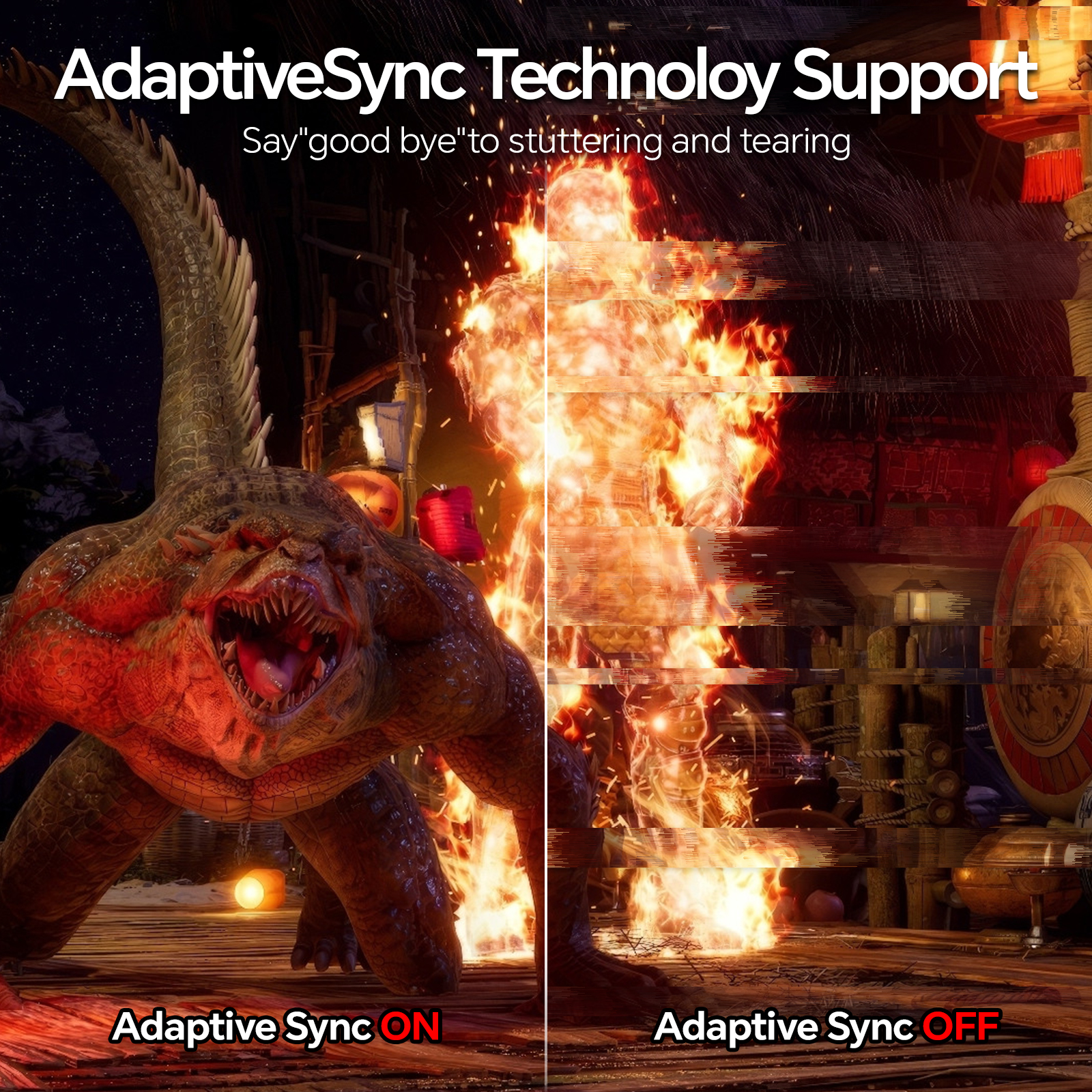 KOORUI Gaming Monitor, 24" Fast IPS Computer Monitor, 180Hz QHD HDR400 Display, 1ms PC Screen, 90% DCI-P3 Color Gamut, Adaptive Sync, Ultra Slim Frame, VESA Mountable, HDMI 2.0, DP 1.4, G2421V