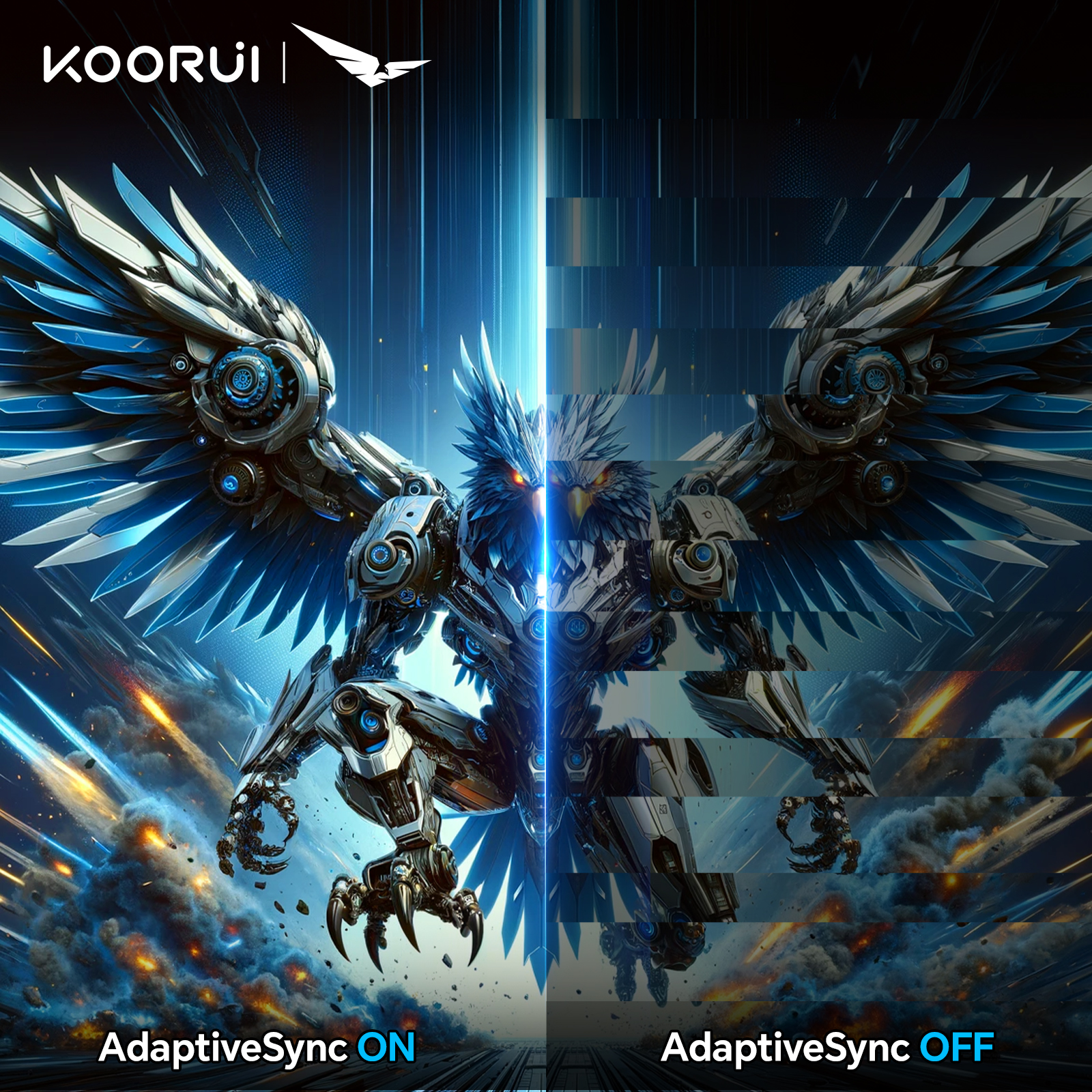 KOORUI Gaming Monitor 24.5 inch, Full HD 1920x1080 200Hz 180Hz 1ms, IPS, HDR 400, 2 x HDMI 2.0, 1x Displayport, Adaptive Sync, 3-Sided Frameless, Wall Mount, Black, G2511P