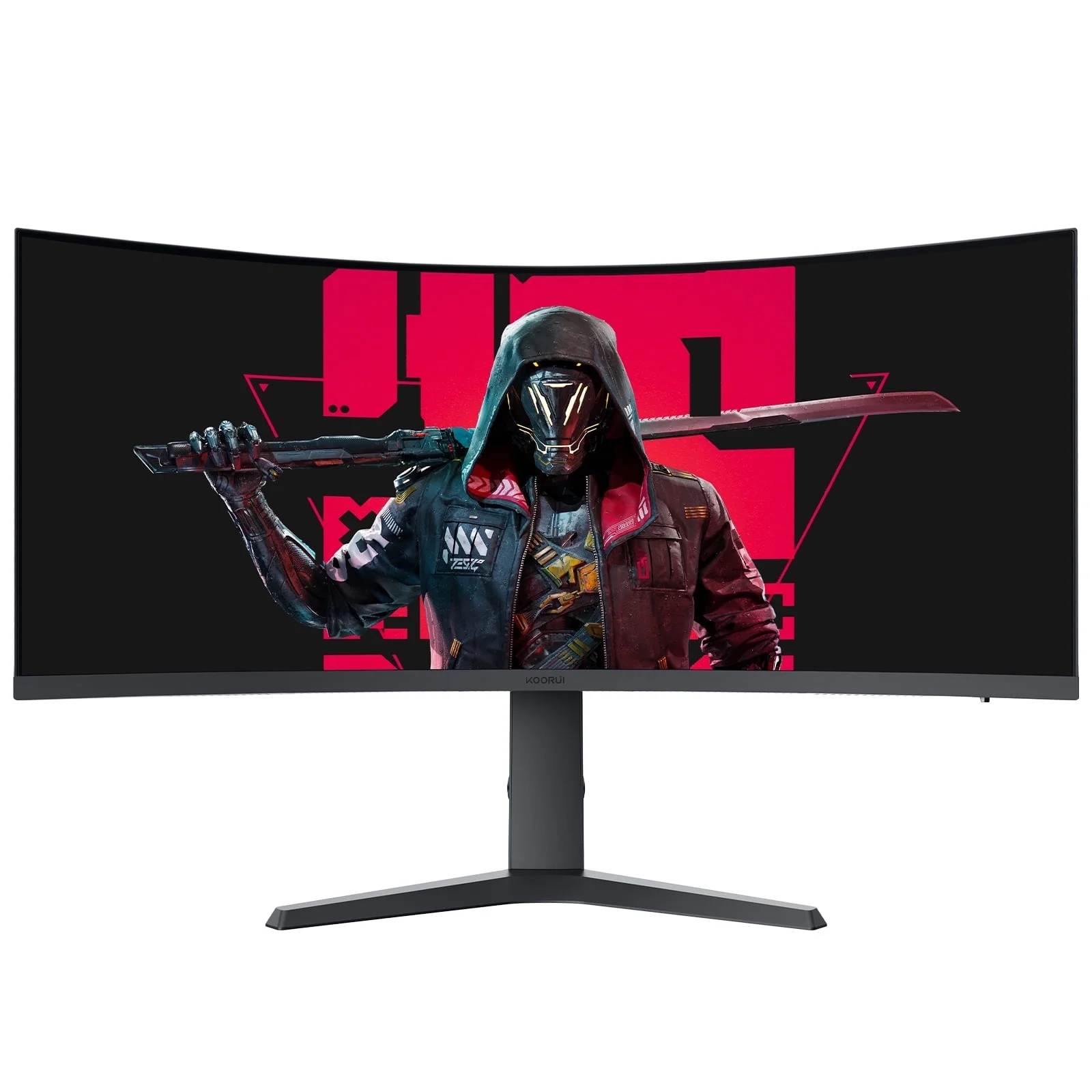 KOORUI 34'' Ultra Curved Gaming Monitor 165HZ, 1ms, WQHD(3440 * 1440), 21:9, Tilt/Height Adjust, HDMI, Display Port, Black