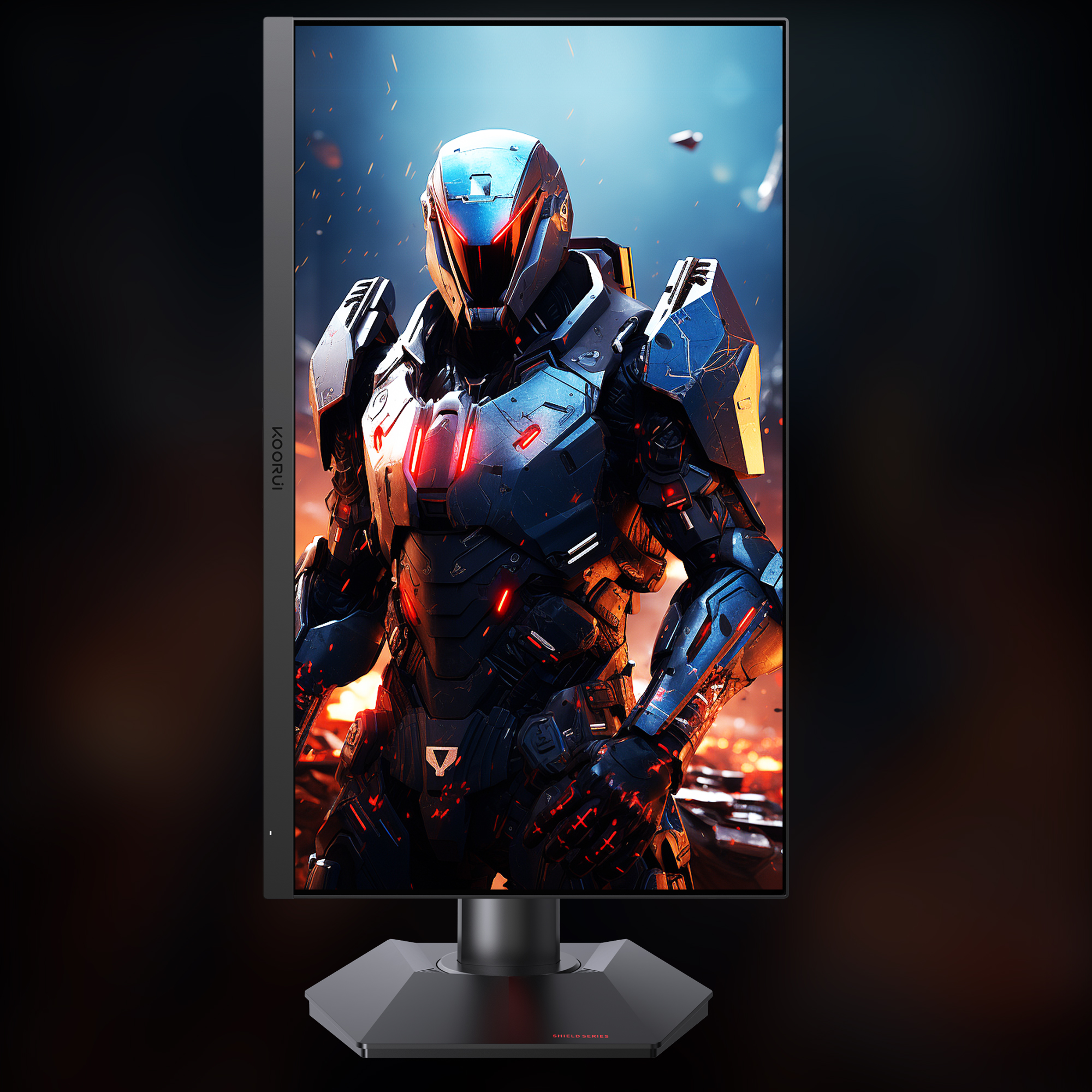 KOORUI 24 inch Gaming Monitor, 2K QHD 2560 X 1440, 165Hz, 1ms, Fast IPS, 100% sRGB, Adaptive Sync, Pivot Adjustment, HDMI, DisplayPort, VESA Compatible, GP01