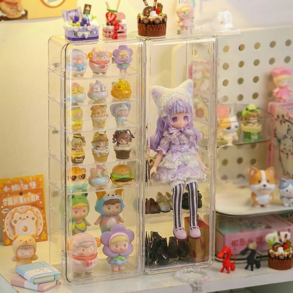 フィギュア用ディスプレイケース アクリル 透明 BJD MJD 萌粒 置物