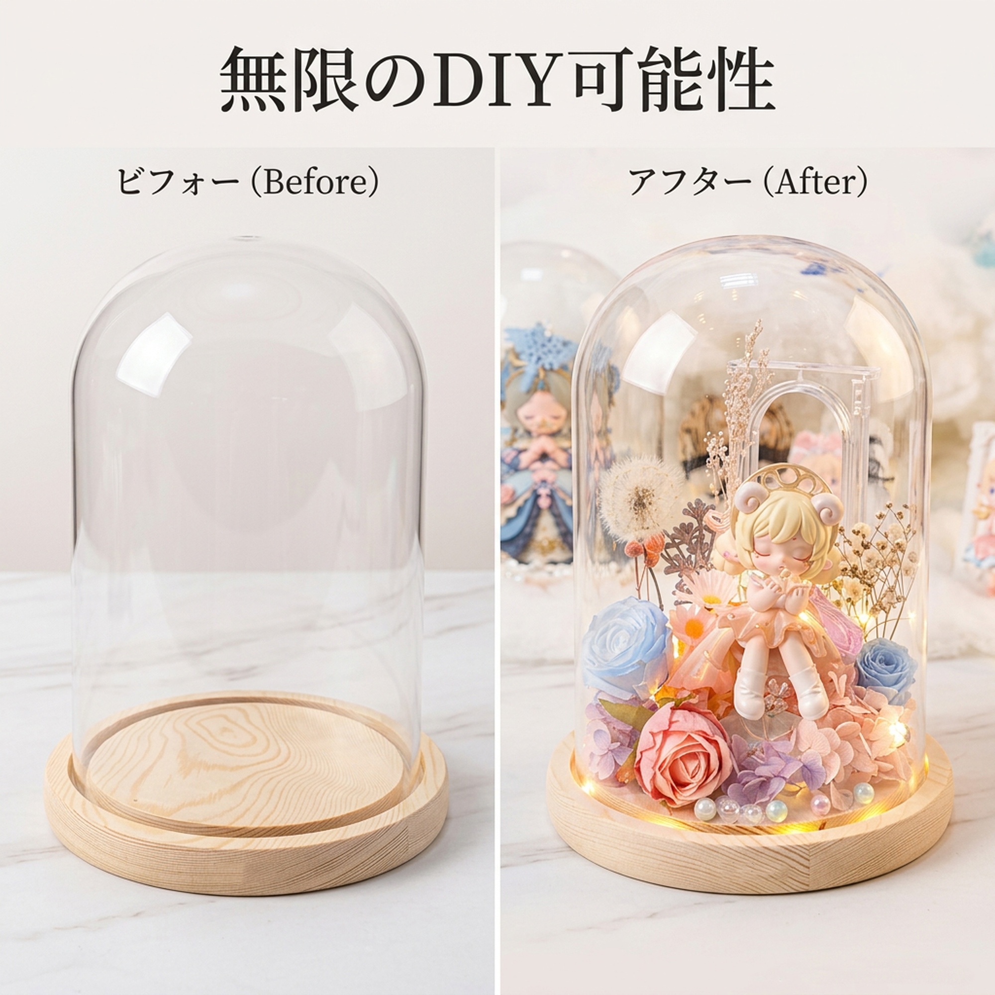フィギュア用ディスプレイケース アクリル 透明 BJD MJD 萌粒 置物