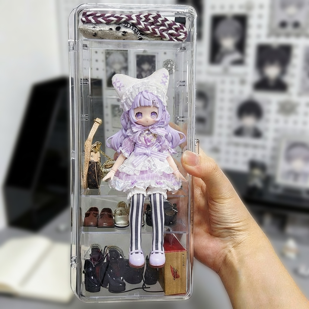 フィギュア用ディスプレイケース アクリル 透明 BJD MJD 萌粒 置物