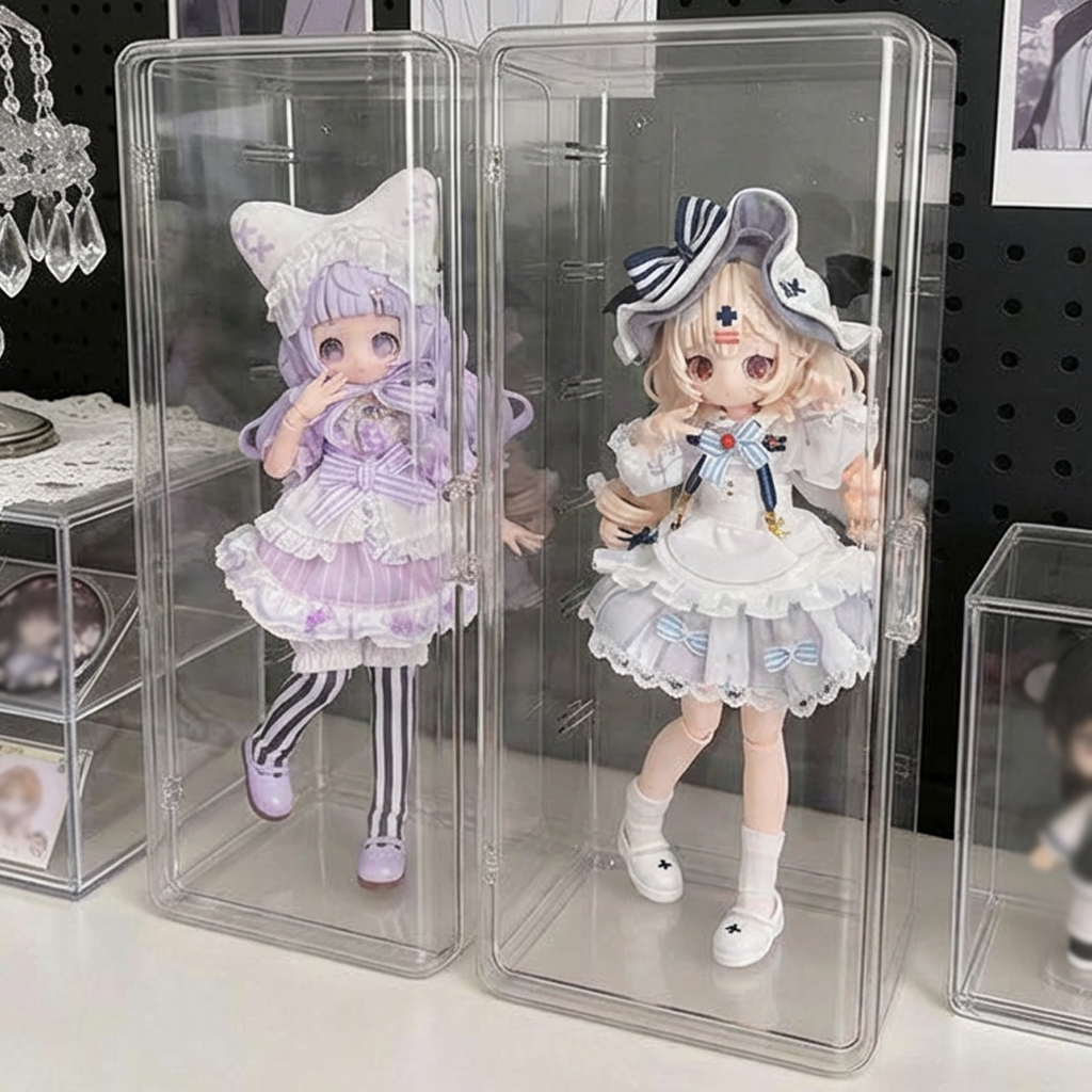 フィギュア用ディスプレイケース アクリル 透明 BJD MJD 萌粒 置物
