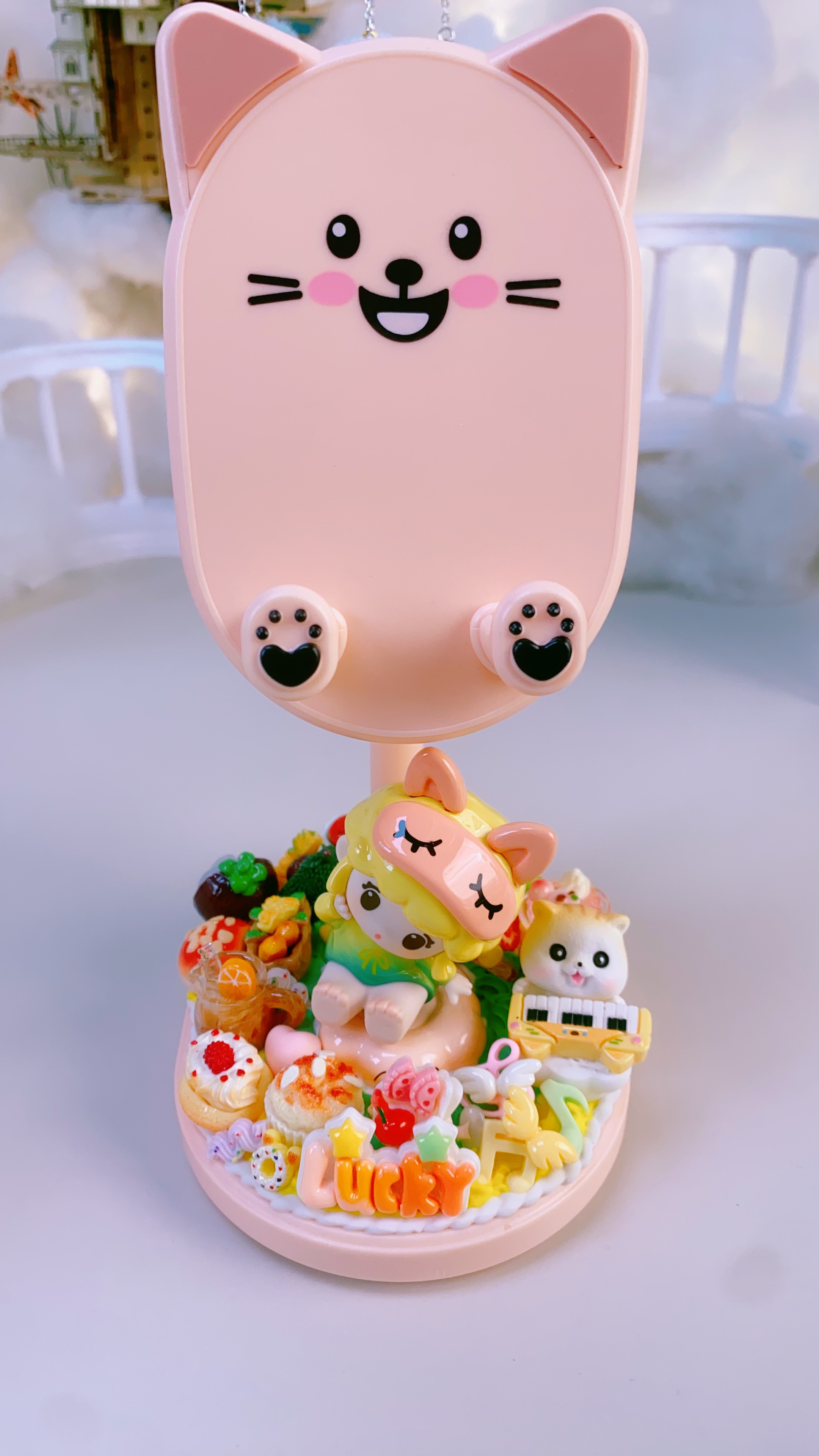 スマホホルダー完成品萌え粒付きスタンド 