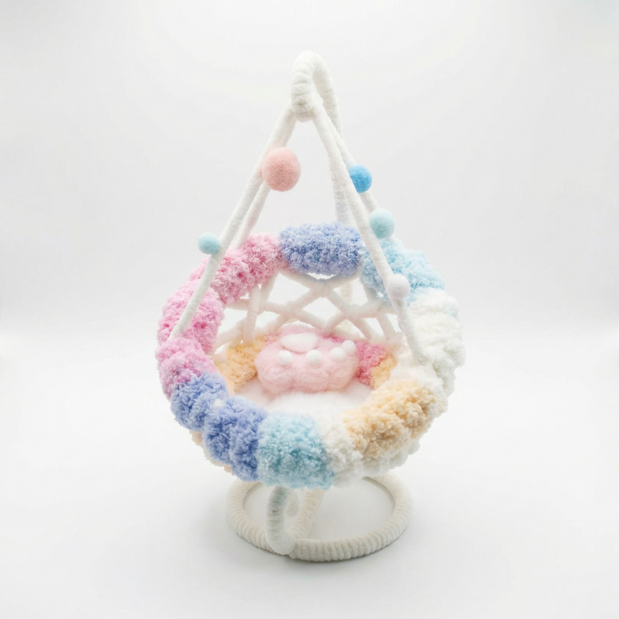 手編みのバスケット装飾品／BJD・MJDフィギュア／撮影用・装飾用