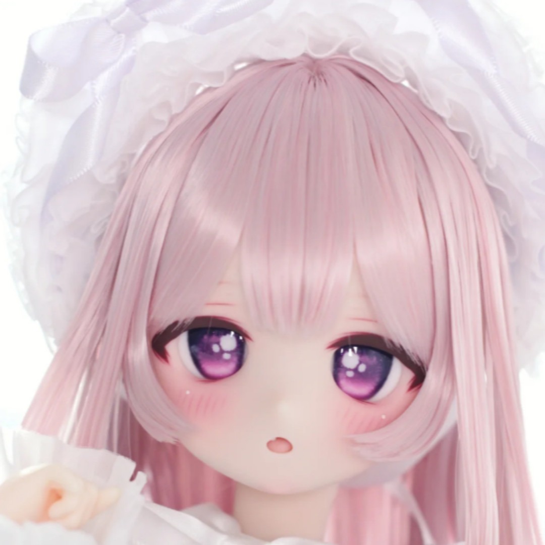 6分BJDドール用 単色ウィッグ 8スタイル ヘッド周囲15.5～17.5cm