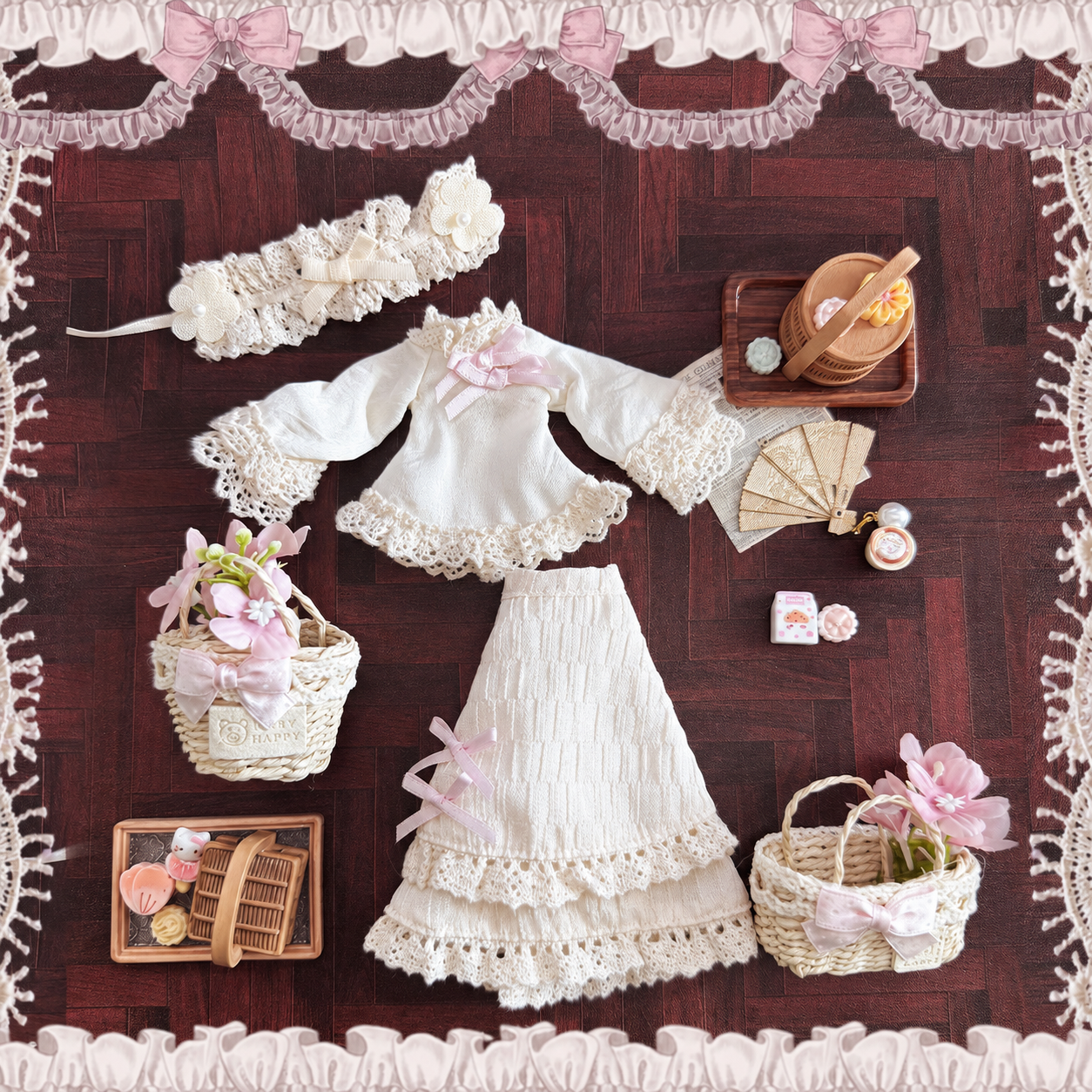 Overture 星屑の序曲 初春のぬくもりシリーズ BJDドール服 7点セット 全3色 1/8・大きめ1/12サイズ対応 ※ドール本体別売