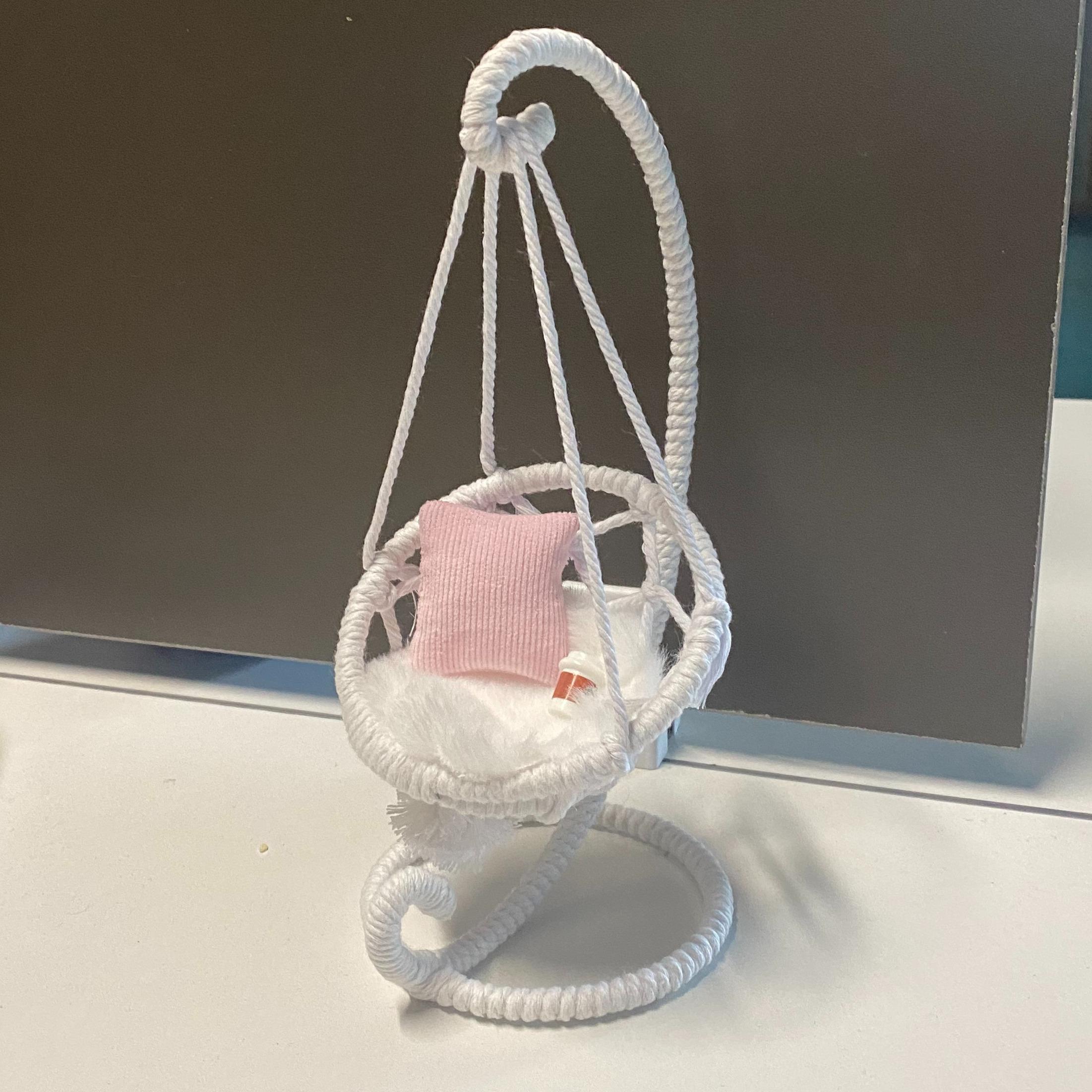 手編みのバスケット装飾品／BJD・MJDフィギュア／撮影用・装飾用