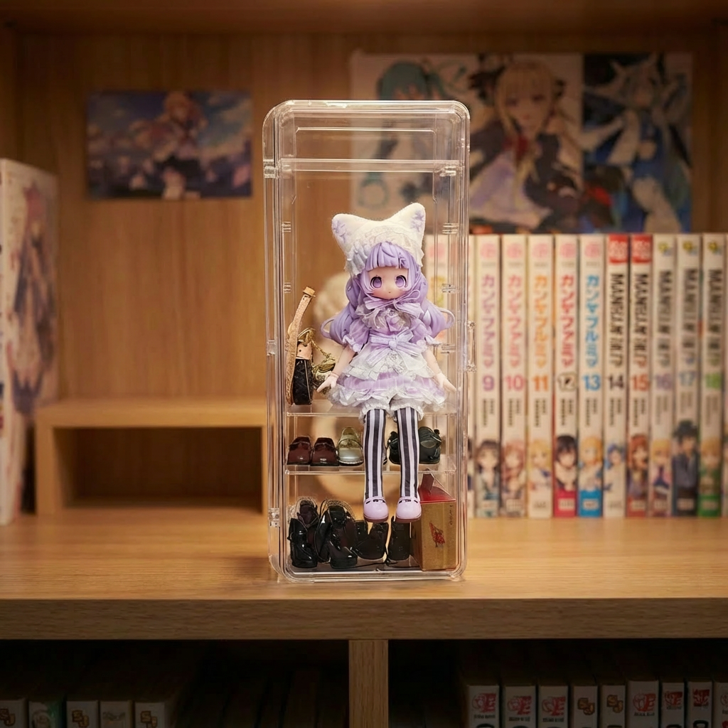 フィギュア用ディスプレイケース アクリル 透明 BJD MJD 萌粒 置物
