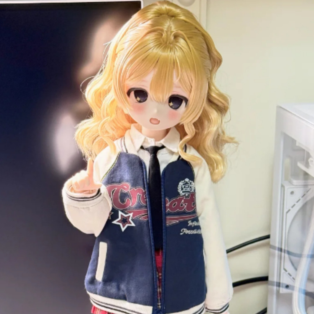 6分BJDドール用 単色ウィッグ 8スタイル ヘッド周囲15.5～17.5cm