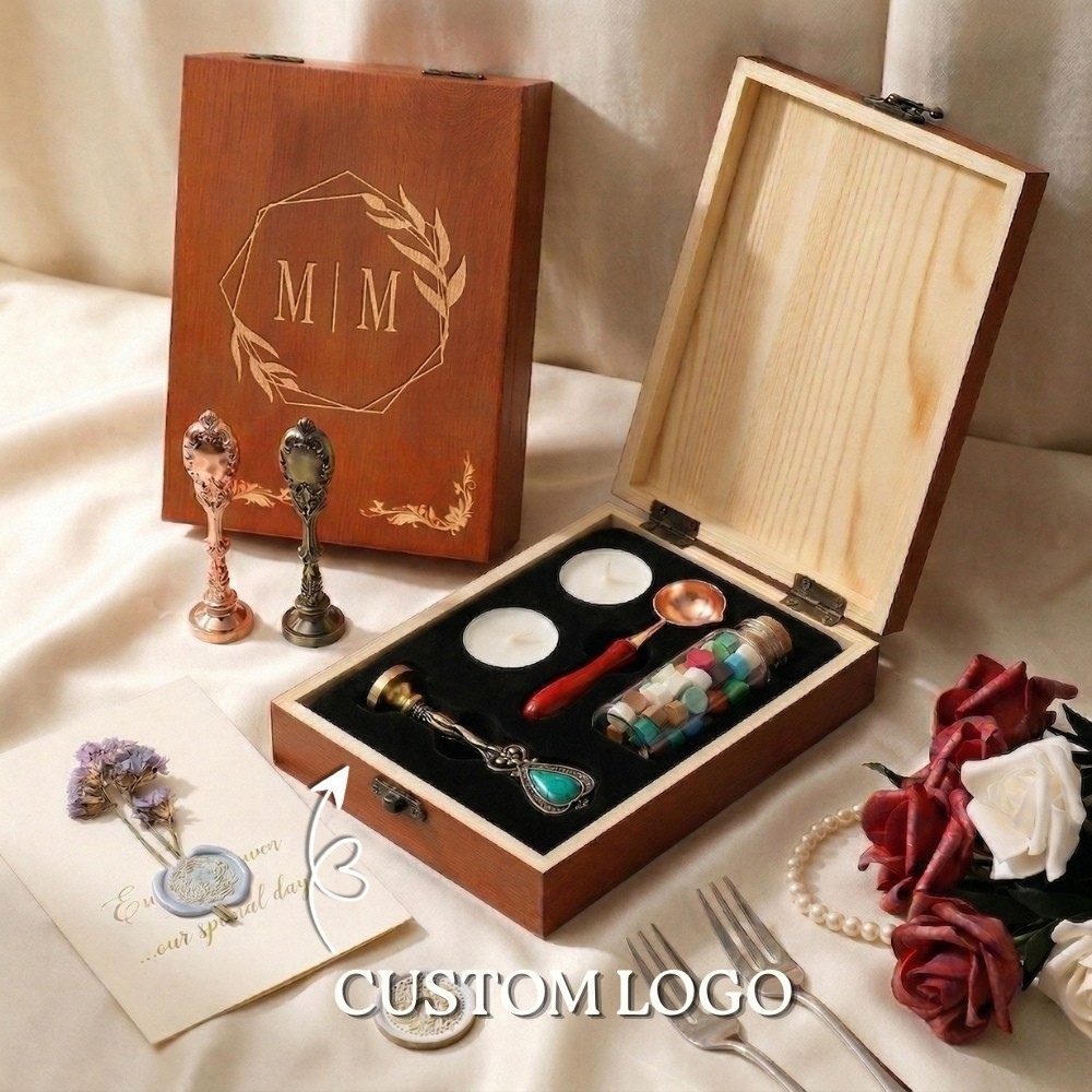 Custom Wax Seal Stamp Any Logo Personalised Wedding Invitation Wax Seal Kit for Wedding Invitations