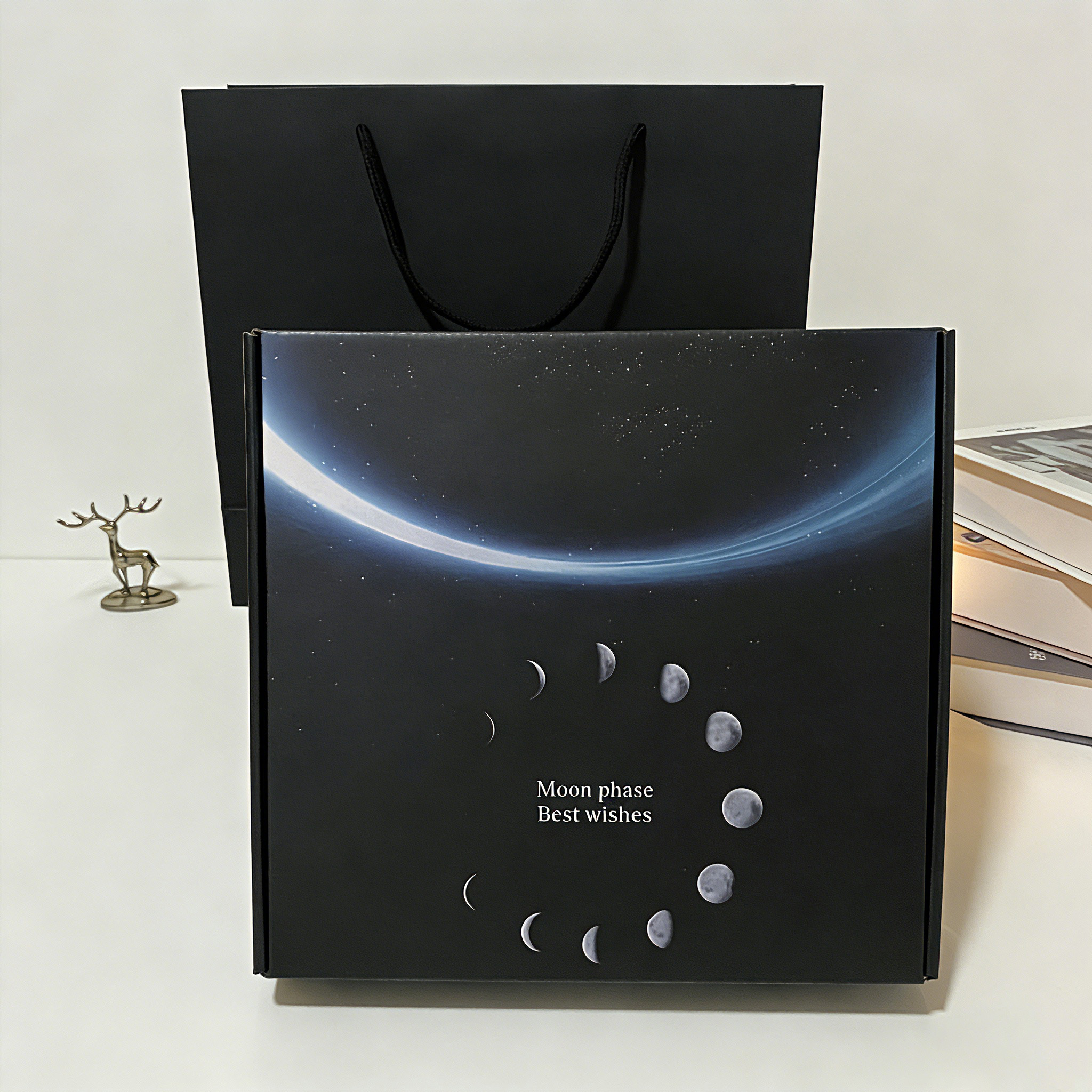 Custom Birth Moon Phases LED Light Box Frame Personalised Glowing Moon Night Light Valentine's Day Gift for Couple