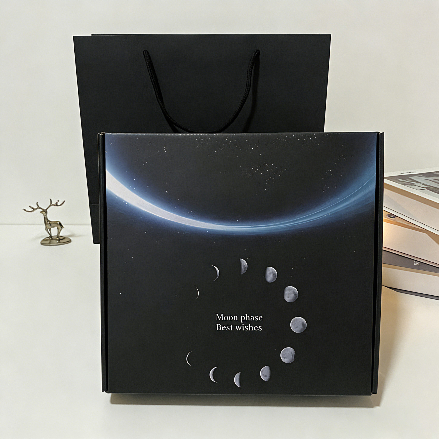 Custom Birth Moon Phases LED Light Box Frame Personalised Glowing Moon Night Light Valentine's Day Gift for Couple