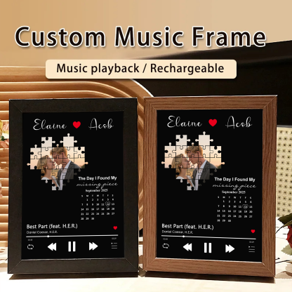 Photo Frame with Music Custom Whole Song Frame The Day I Found My Missing Piece Personalised Music Player (Can Play Whole Song)