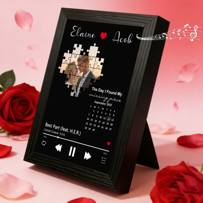 Photo Frame with Music Custom Whole Song Frame The Day I Found My Missing Piece Personalised Music Player (Can Play Whole Song)