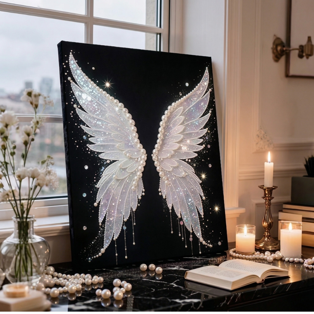 DIY Pink Castle Pearl Painting Kit - Handmade Crystal Diamond Art with Frame Beginner-Friendly Wall Decor Gift for Friends