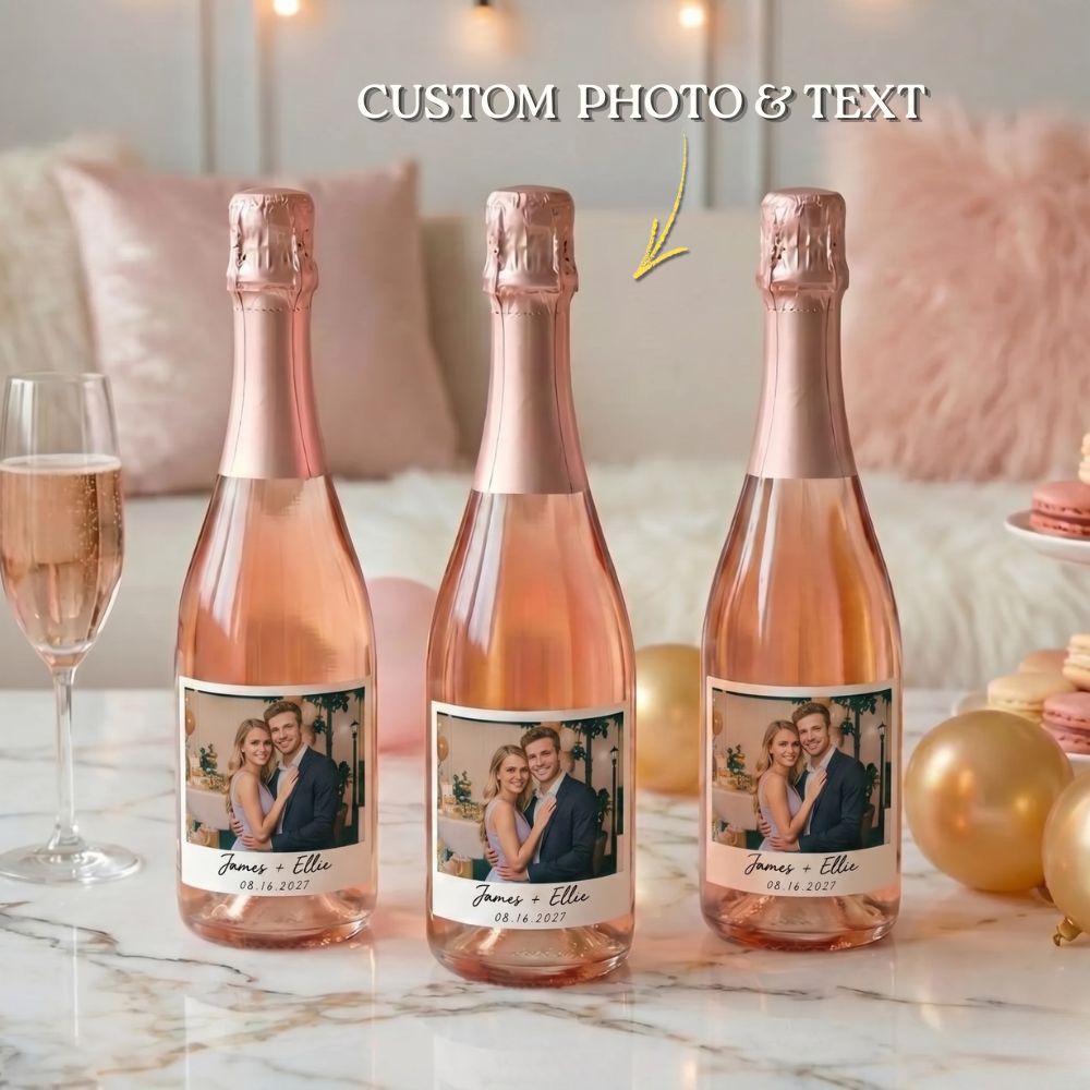 Custom Wine Bottle Labels with Photo Personalised Wine Labels for Wedding