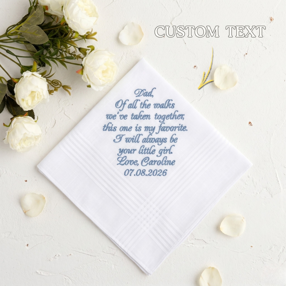 Custom Wedding Handkerchief Mother of the Bride Handkerchief Personalised Handkerchief for Wedding