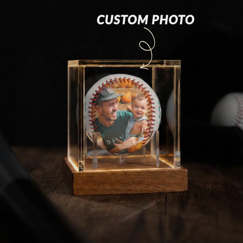 Customized Baseball Add Photos Personalised Keepsake Father's Day Gifts for Dad