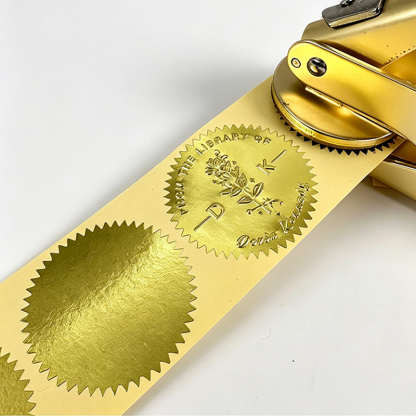 100Pcs Stamp Stickers Gold