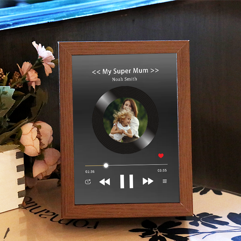 Photo Frame with Music Custom Whole Song Frame Personalised Music Player Mother's Day Gifts (Can Play Whole Song)