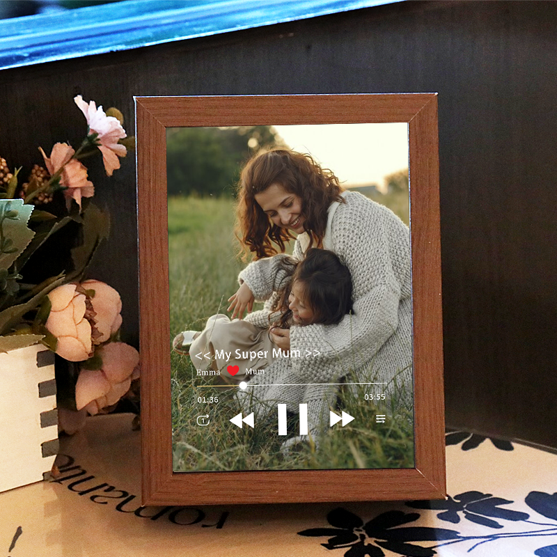Photo Frame with Music Custom Whole Song Frame Personalised Music Player Mother's Day Gifts (Can Play Whole Song)
