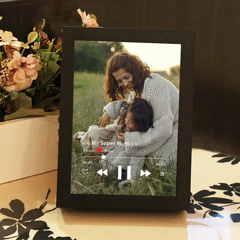Photo Frame with Music Custom Whole Song Frame Personalised Music Player Mother's Day Gifts (Can Play Whole Song)